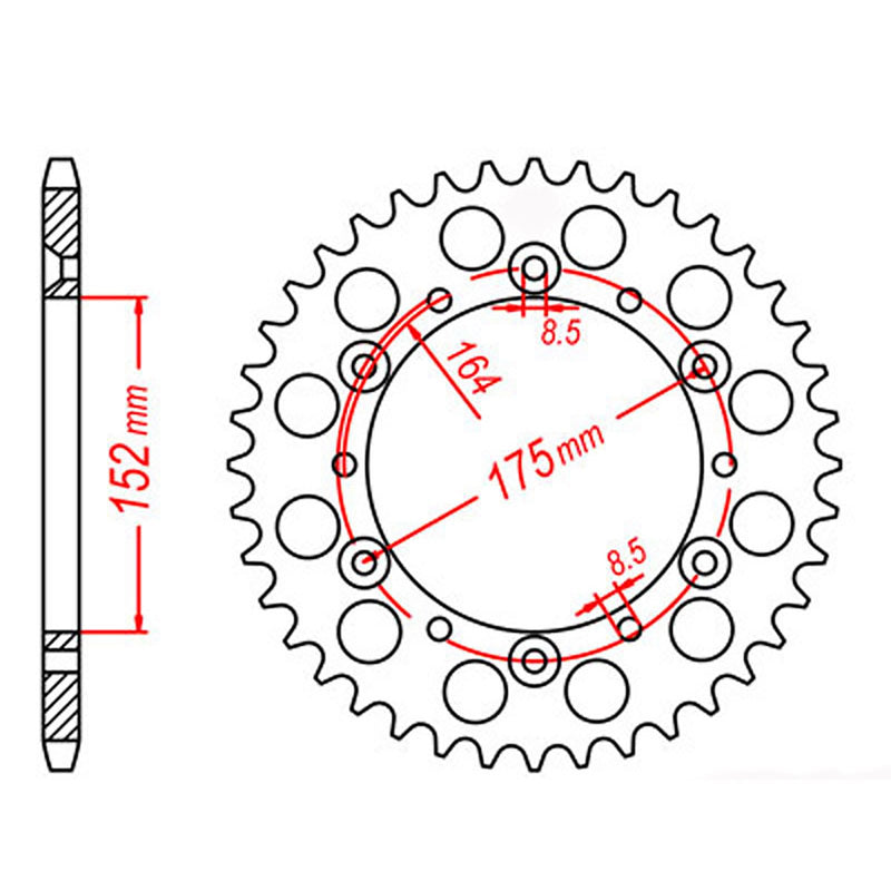 SPKT REAR OE STEEL 853 41T