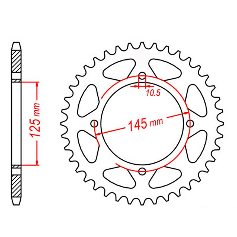 MTX Parts Spkt Rear Oe Steel 857 40T