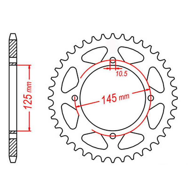 SPKT REAR OE STEEL 857 38T #520