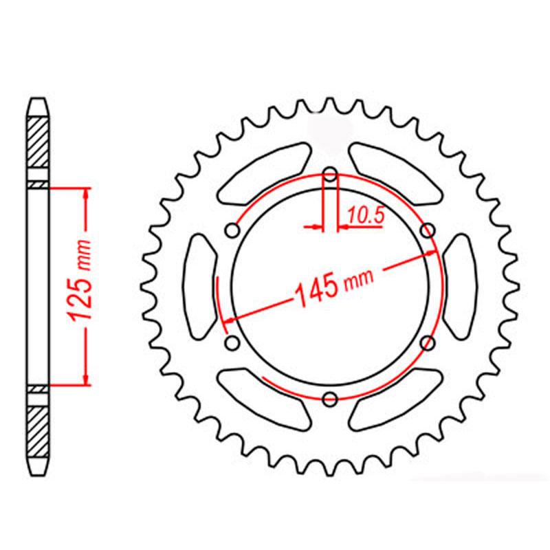 SPKT REAR RK STEEL 855 46T