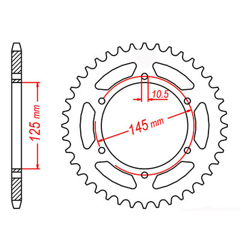 SPKT REAR OE STEEL 855 46T