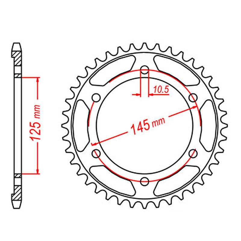 MTX Parts Spkt Rear Oe Steel 867 43T