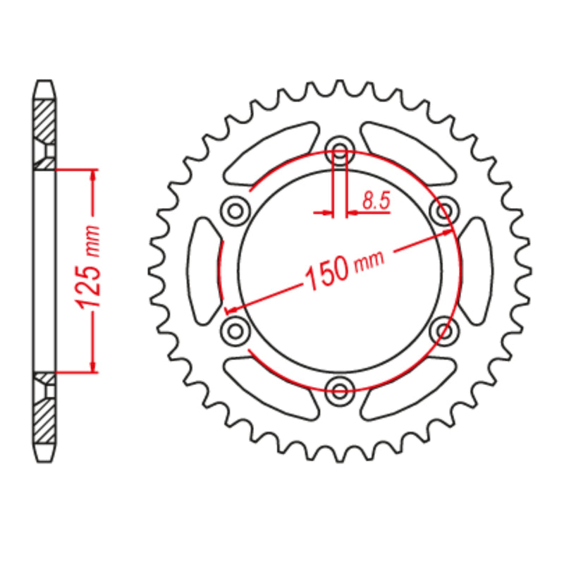 MTX 897 Steel Rear Sprocket