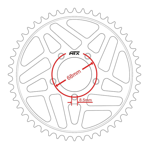 MTX 798 Steel Rear Sprocket #420 (420 Conversion) (47T)