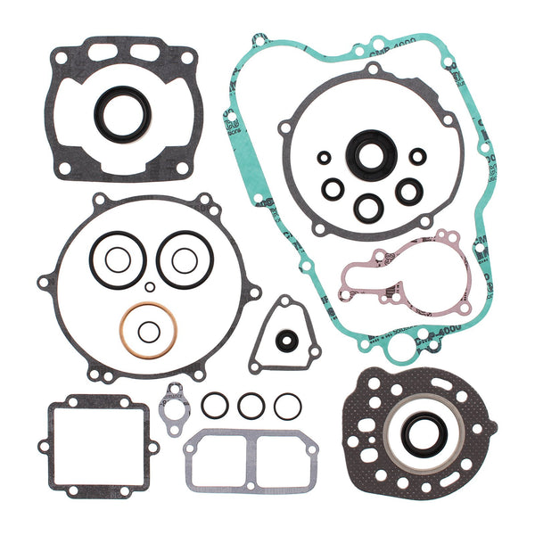 VERTEX COMPLETE GASKET SET W/ OIL SEALS KAW KX125 89