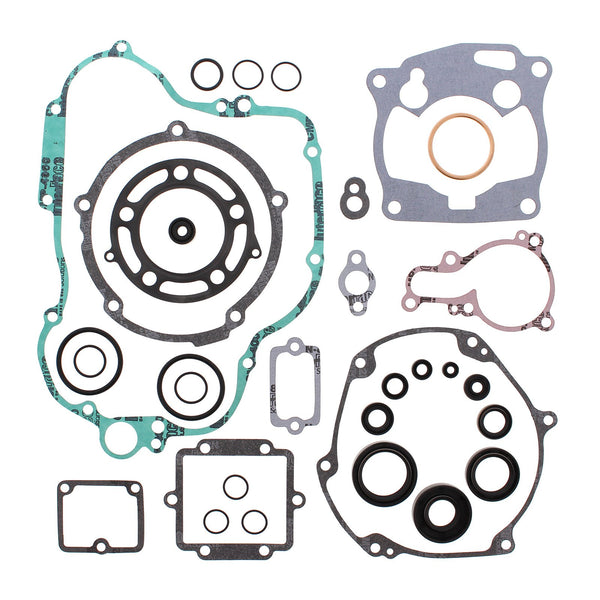 VERTEX COMPLETE GASKET SET W/ OIL SEALS KAW KX125 92-93