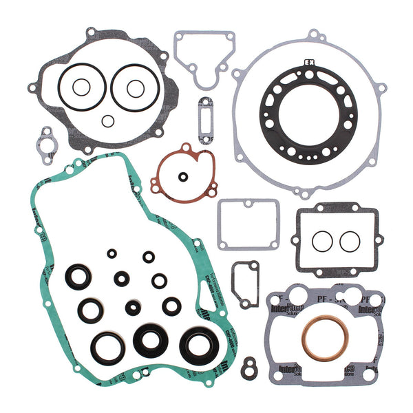 VERTEX COMPLETE GASKET SET W/ OIL SEALS KAW KX250 93-96