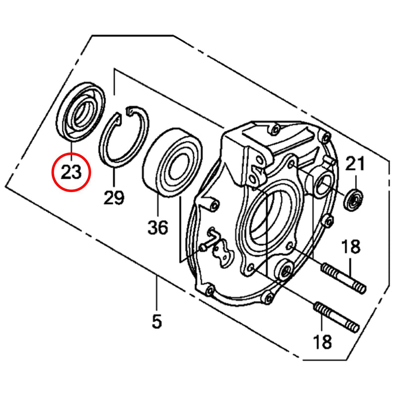 Whites Dust Seal - Honda Rear Brake Seal - 44x75x9