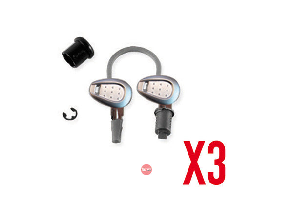 Givi 3pce Lock & Key Set - Silver Key 2.5 Mm Thick Z228A