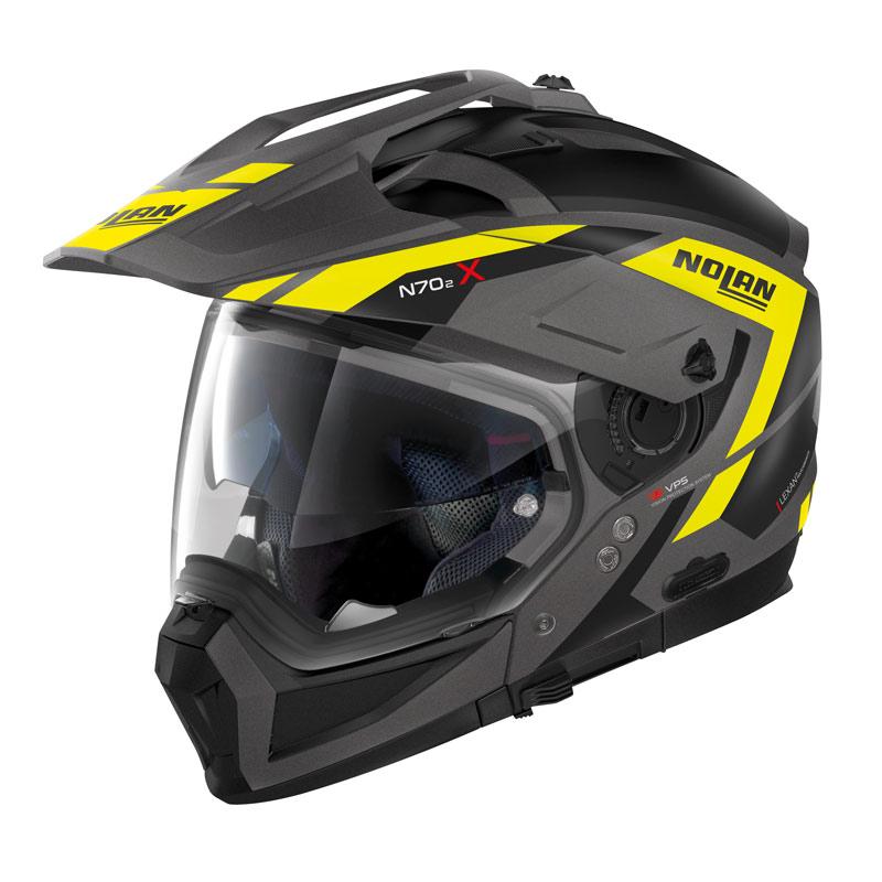 Nolan N70-2 X Adventure Helmet Flat Lava Grey Yellow Size 2XL 63cm