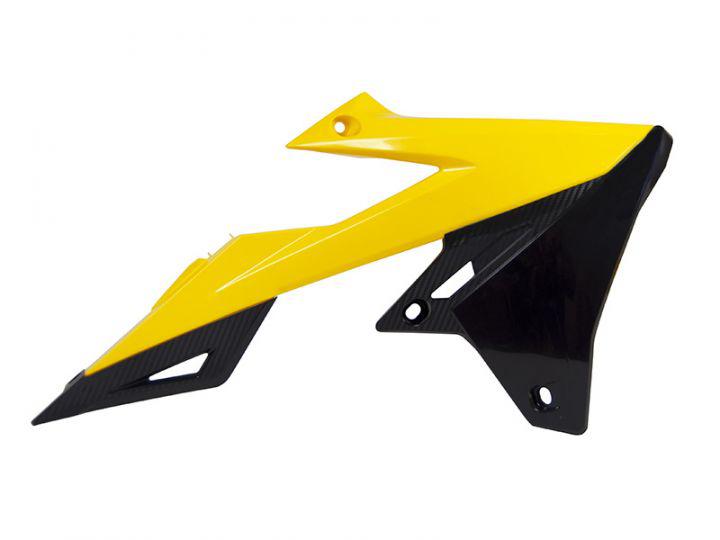 Rtech Radiator Shrouds Suzuki RMZ250 19-20 RMZ450 18-20 Yellow Black