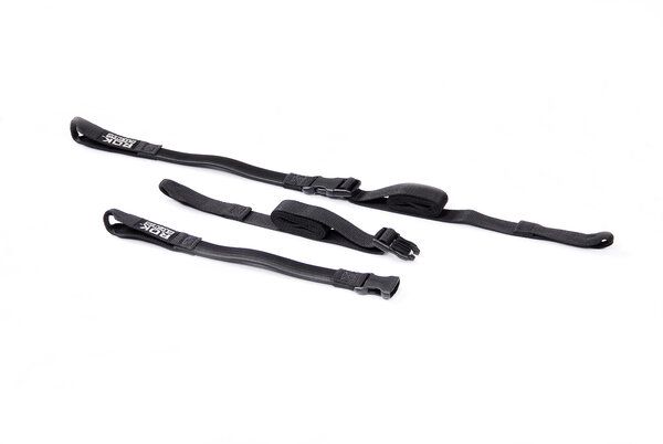 Sw Motech Rok Straps. 2 Adjustable Black. 500-1500 Mm Size Adjusatble Straps With Elastic Band