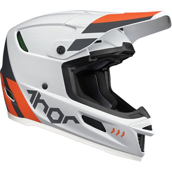 Thor MX Helmet Reflex Cube Light Gray Red Orange XL