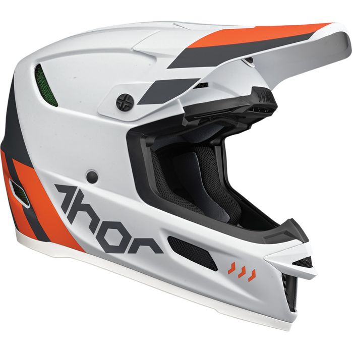 Thor MX Helmet Reflex Cube Light Gray Red Orange Size XL 61 62cm