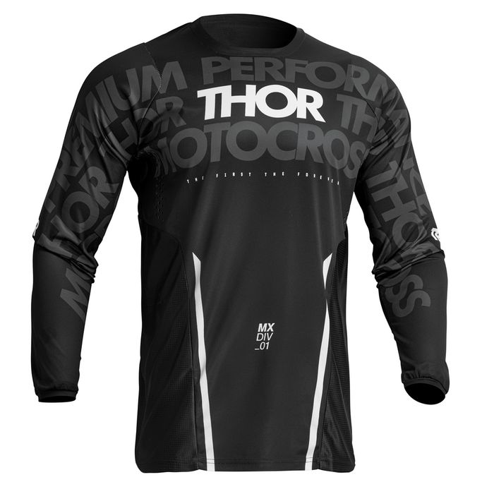 Thor MX Jersey S24 Pulse Mono Black white Small