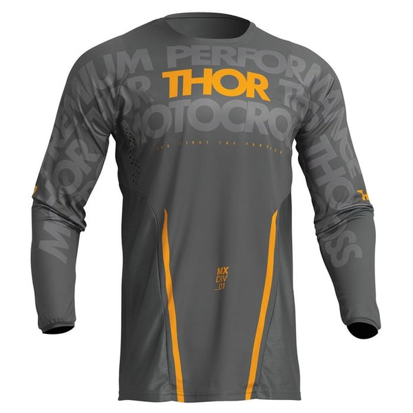 Thor MX Jersey S24 Pulse Mono Gray yellow 2XL