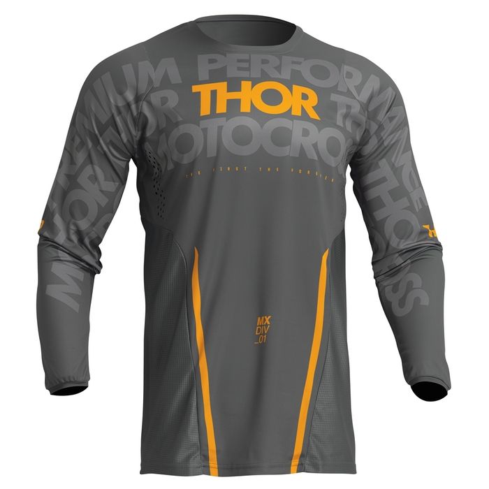 Thor MX Jersey S24 Pulse Mono Gray yellow Large