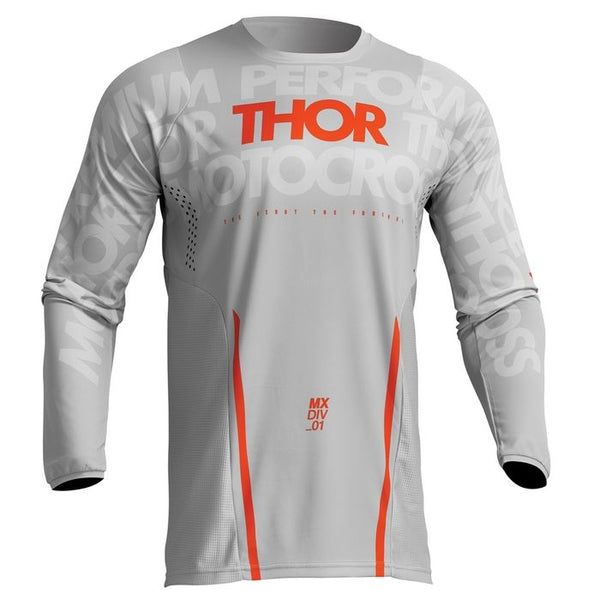 Thor MX Jersey S24 Pulse Mono Gray orange Large