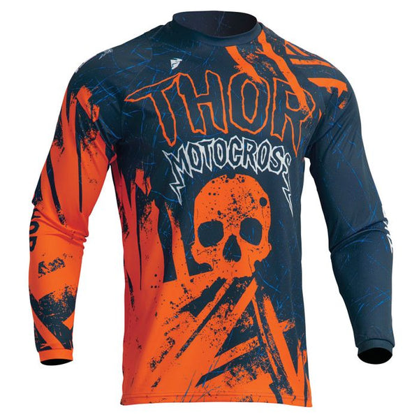 Thor MX Jersey S23 Sector Youth Gnar Midnight orange Small