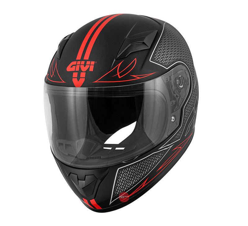 Givi J04 Junior Matt Black / Red Road Helmet Size Youth Small 50cm