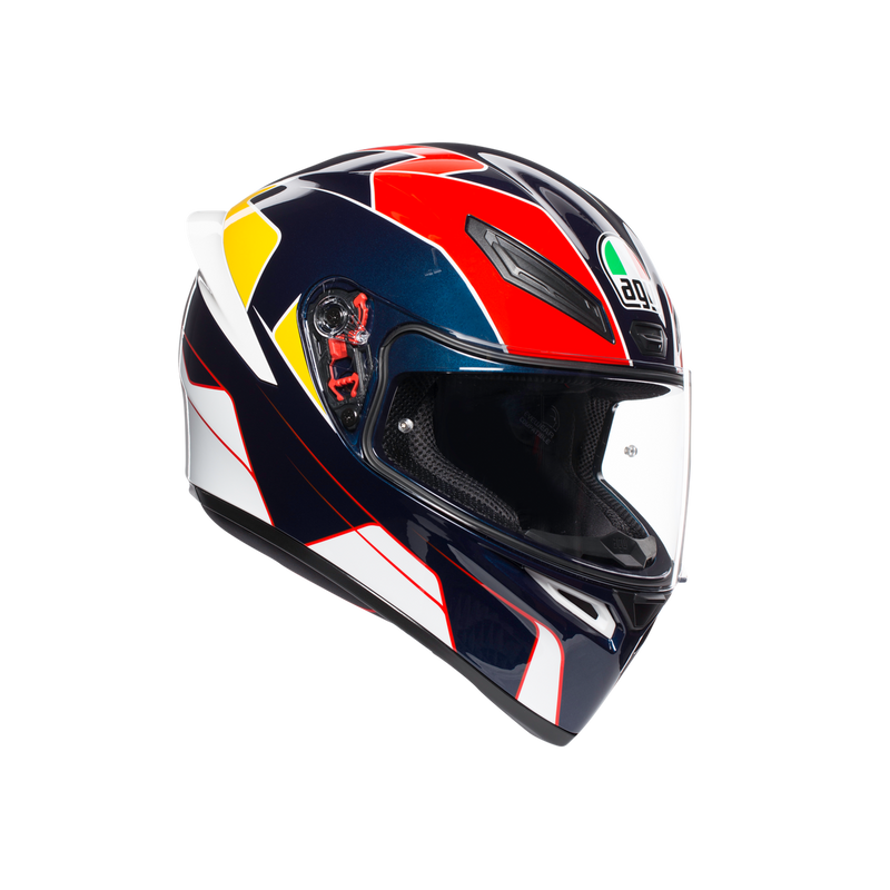 AGV K1 Pitlane Blue Red Yellow Road Helmet Size Small 56cm