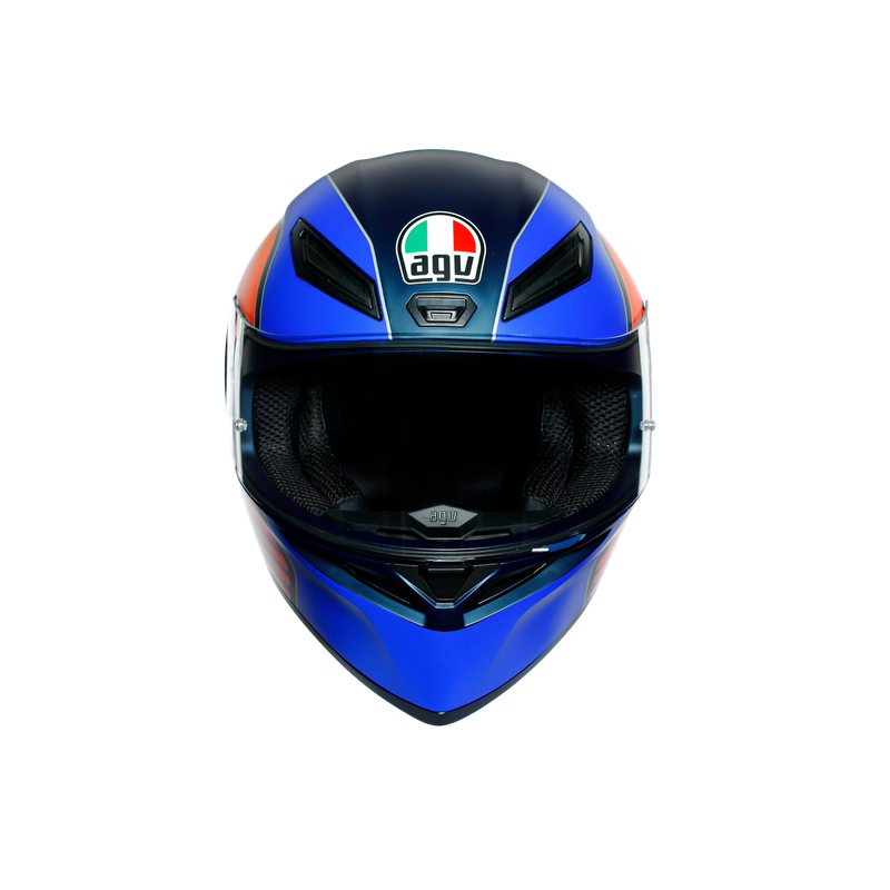 AGV K1 Power Matt Blue Orange White Road Helmet Size Medium Small 57cm