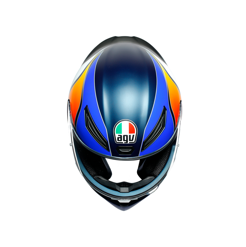 AGV K1 Power Matt Blue Orange White Road Helmet Size XL 62cm