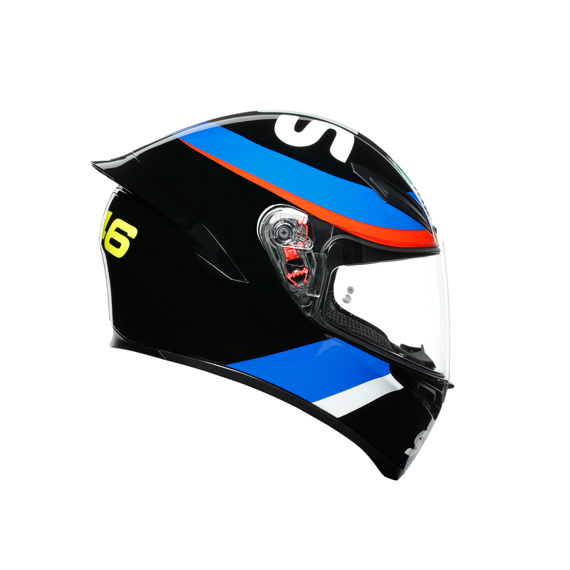 AGV K1 Rossi Vr46 Sky Racing Team Black Blue Road Helmet Size XL 62cm