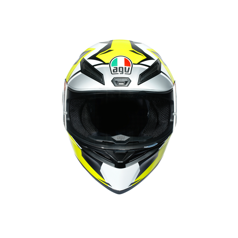 AGV K1 Mir 2018 Yellow Black White Road Helmet Size Medium Small 57cm