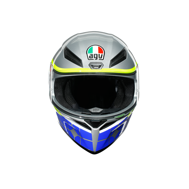 AGV K1 Rossi Mugello 2015 Silver Blue Road Helmet Size Large 60cm