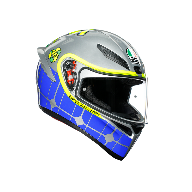 AGV K1 Rossi Mugello 2015 Silver Blue Road Helmet Size Large 60cm