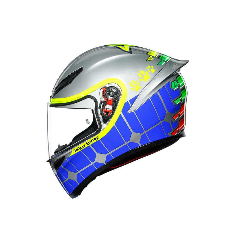 AGV K1 Rossi Mugello 2015 Silver Blue Road Helmet Size Large 60cm