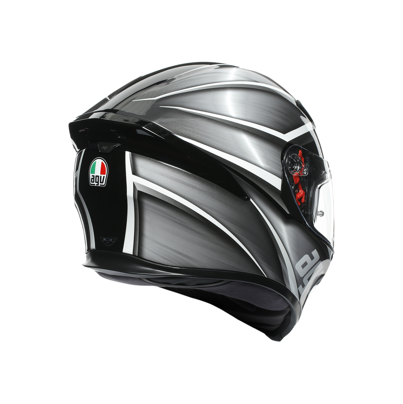 AGV K5 S Tempest Black Silver 56 Small Helmet