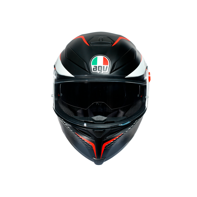 AGV K-5 S Thunder Matt Black White Red Road Helmet Size XL 62cm