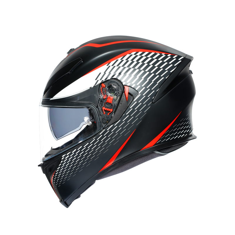 AGV K-5 S Thunder Matt Black White Red Road Helmet Size Large 60cm