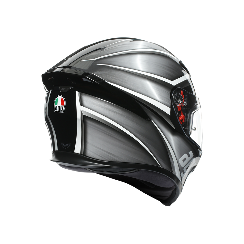 AGV K5 S Tempest Black Silver Road Helmet Size XS 54cm