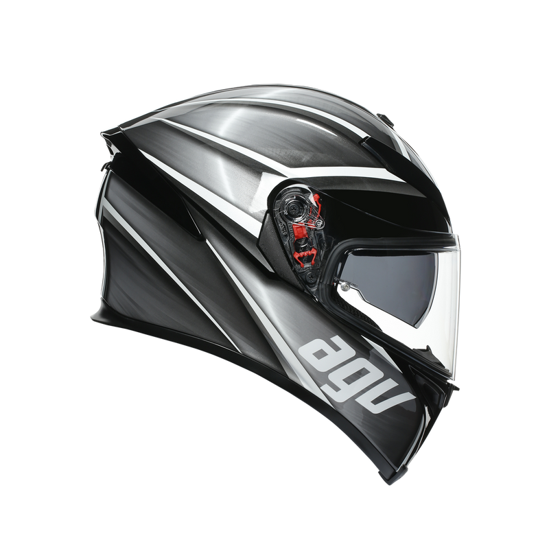 AGV K5 S Tempest Black Silver Road Helmet Size XS 54cm