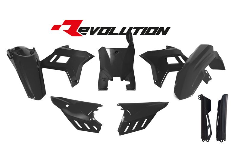 Rtech Plastics Kit Revolution Honda CRF250R 22-23 CRF450R 21-23 Black