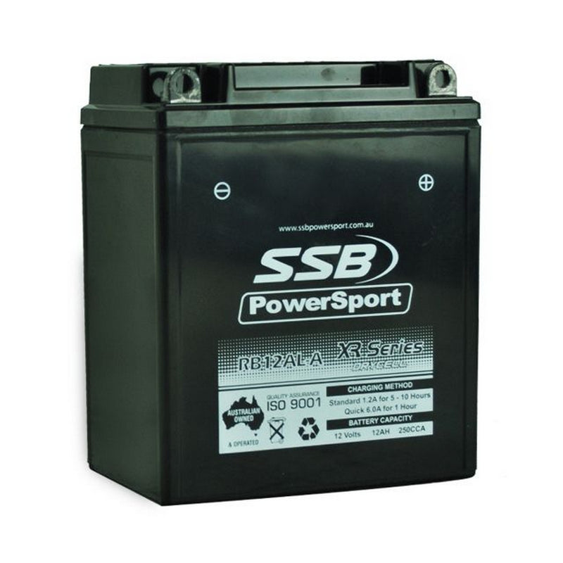 Super Start Motorcycle And Powersports Battery (Yb12Al-A) Agm 12V 12Ah 250Cca By Ssb High Performance