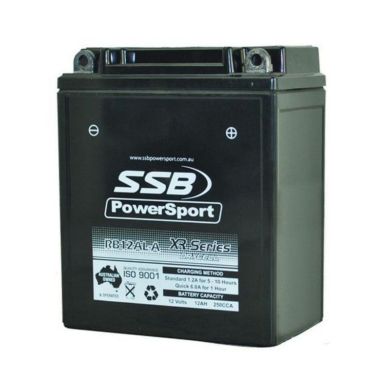 Super Start Motorcycle And Powersports Battery (Yb12Al-A) Agm 12V 12Ah 250Cca By Ssb High Performance