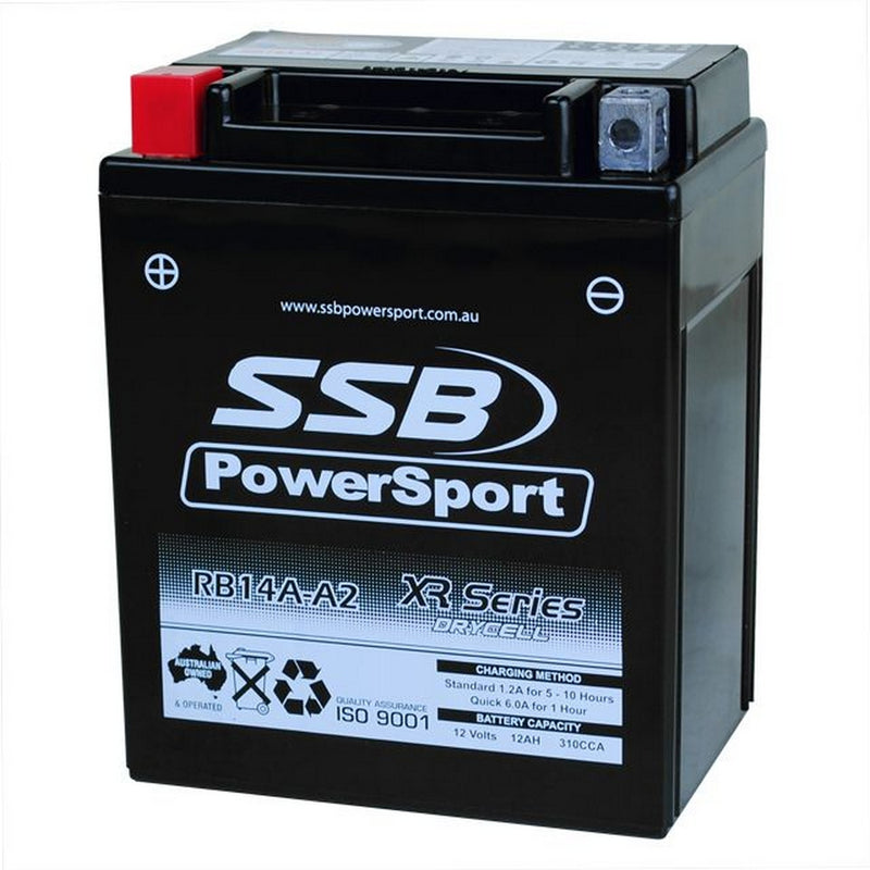 Super Start Motorcycle And Powersports Battery (Yb14A-A2) Agm 12V 12Ah 310Cca By Ssb High Performance