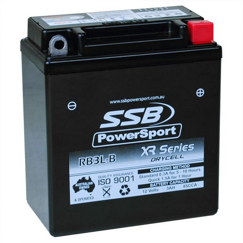 Super Start Motorcycle And Powersports Battery (Yb3L-B) Agm 12V 3Ah 85Cca By Ssb High Performance