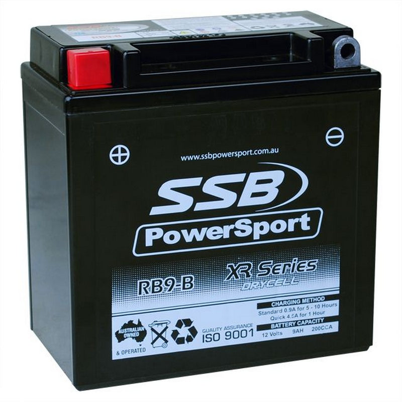 Super Start Motorcycle And Powersports Battery (Yb9-B) Agm 12V 9Ah 200Cca By Ssb High Performance