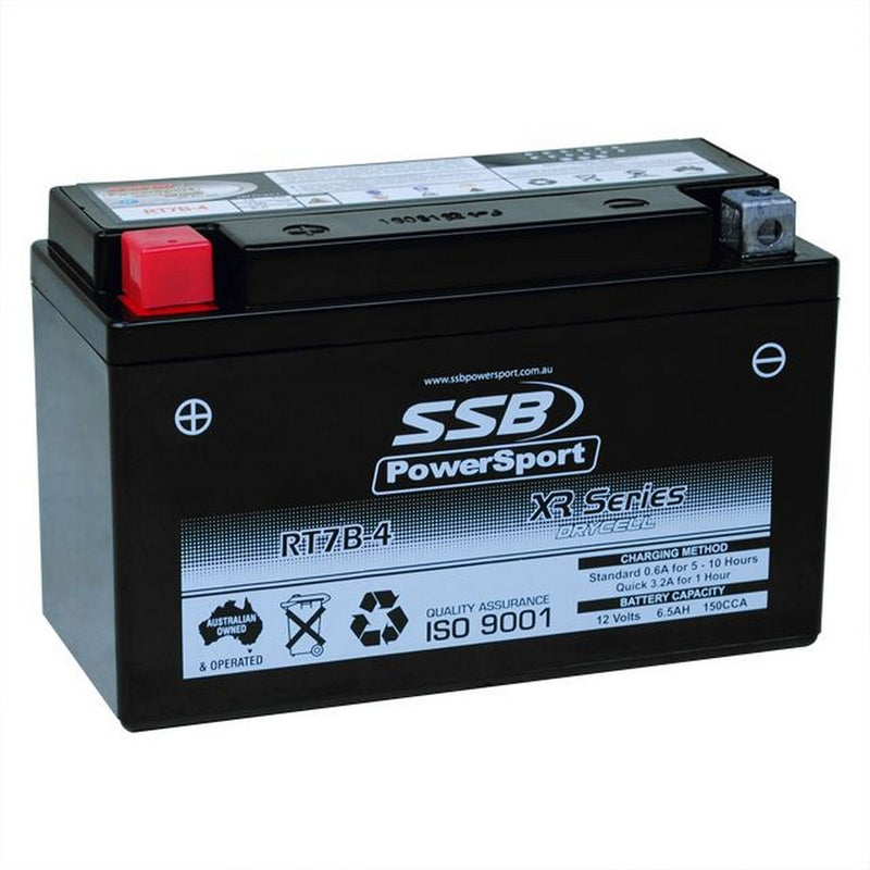 Super Start Motorcycle And Powersports Battery (Yt7B-4) Agm 12V 6Ah 150Cca By Ssb High Performance