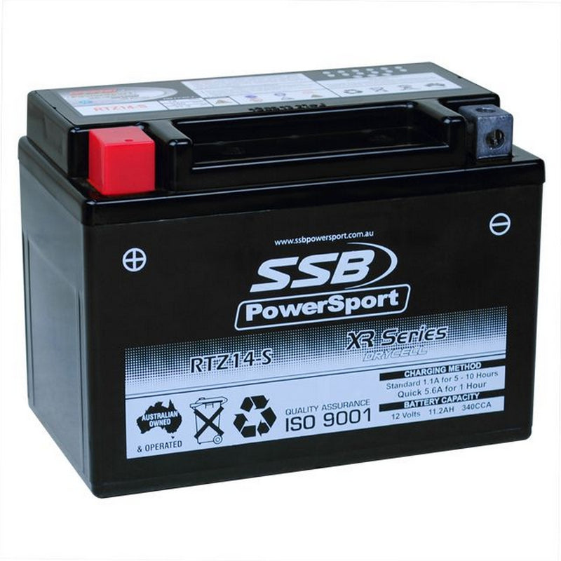 Super Start Motorcycle And Powersports Battery (Ytz14-S) Agm 12V 1.1Ah 340Cca Ssb High Performance