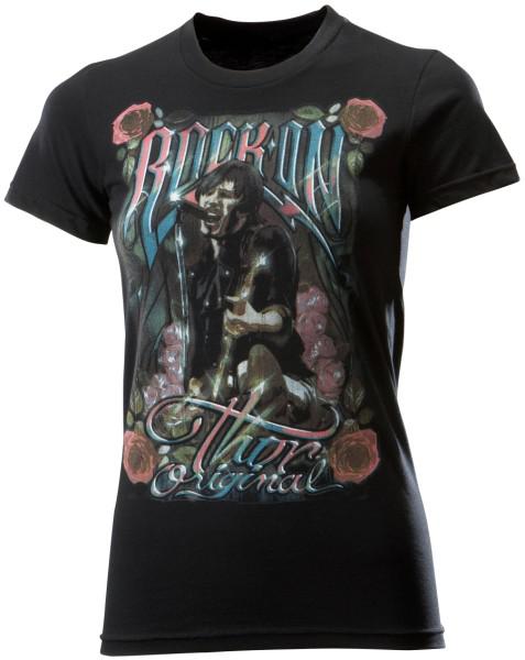 Thor Tee T Shirt Wmn Rock-On Blk Lrg Womens Rock On Black Large